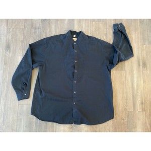 Wah Maker Frontier Clothing Mens 2XL Western USA Made Black banded collar Shirt